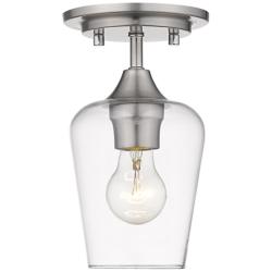 Z-Lite Joliet 1 Light Flush Mount in Brushed Nickel