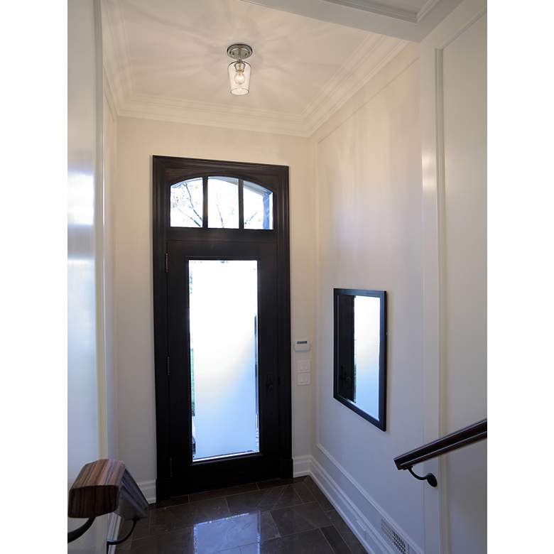 Image 4 Z-Lite Joliet 1 Light Flush Mount in Brushed Nickel more views