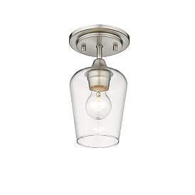 Image5 of Z-Lite Joliet 1 Light Flush Mount in Brushed Nickel more views