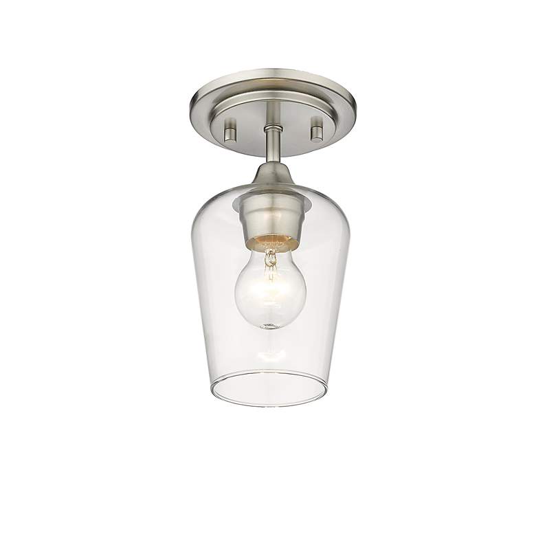 Image 5 Z-Lite Joliet 1 Light Flush Mount in Brushed Nickel more views
