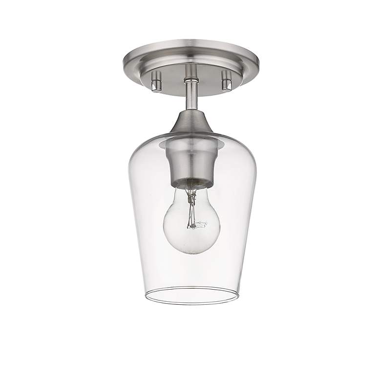 Image 7 Z-Lite Joliet 1 Light Flush Mount in Brushed Nickel more views