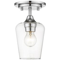 Z-Lite Joliet 1 Light Flush Mount in Chrome