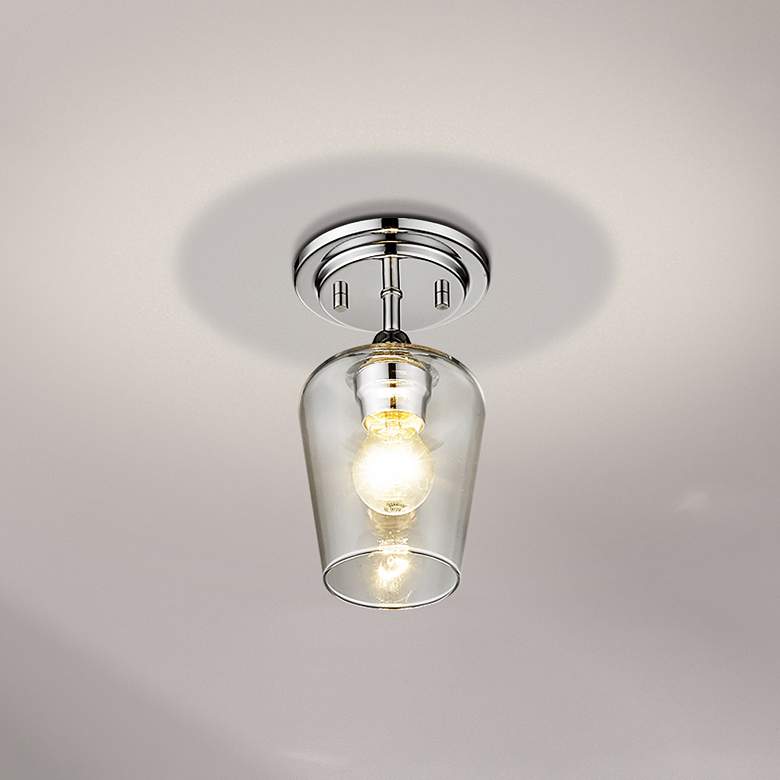 Image 1 Z-Lite Joliet 1 Light Flush Mount in Chrome