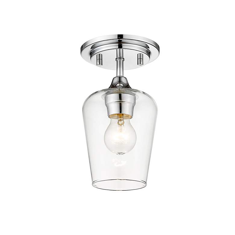 Image 5 Z-Lite Joliet 1 Light Flush Mount in Chrome more views