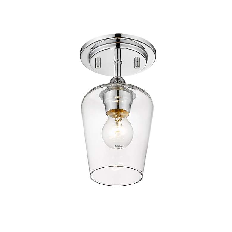 Image 6 Z-Lite Joliet 1 Light Flush Mount in Chrome more views