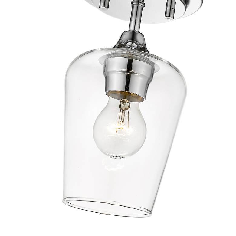 Image 7 Z-Lite Joliet 1 Light Flush Mount in Chrome more views