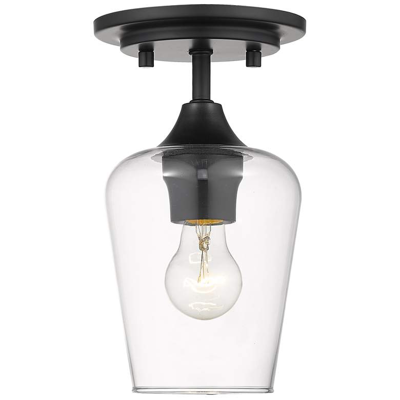 Image 1 Z-Lite Joliet 1 Light Flush Mount in Matte Black