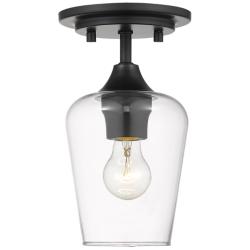Z-Lite Joliet 1 Light Flush Mount in Matte Black