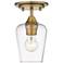 Z-Lite Joliet 1 Light Flush Mount in Olde Brass