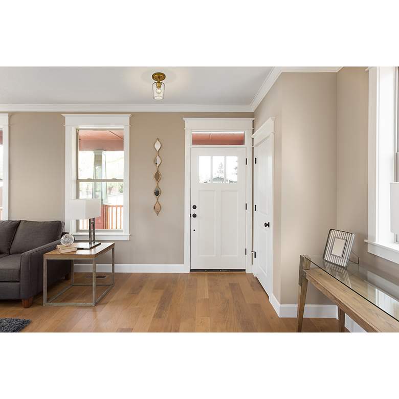 Image 3 Z-Lite Joliet 1 Light Flush Mount in Olde Brass more views