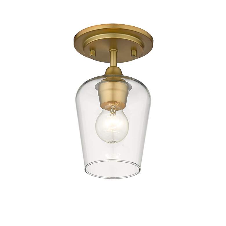 Image 5 Z-Lite Joliet 1 Light Flush Mount in Olde Brass more views
