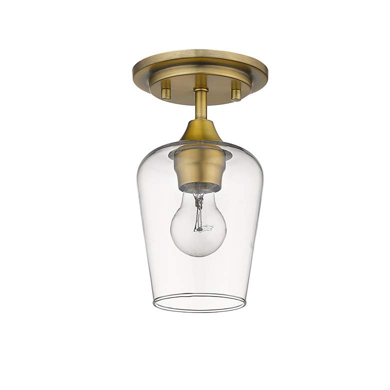 Image 7 Z-Lite Joliet 1 Light Flush Mount in Olde Brass more views