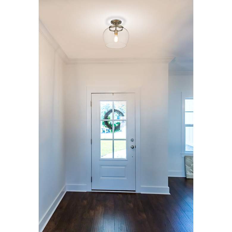 Image 3 Z-Lite Joliet 1 Light Semi Flush Mount in Brushed Nickel more views