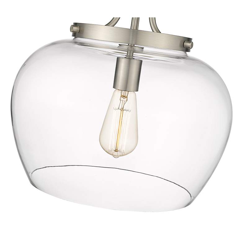 Image 6 Z-Lite Joliet 1 Light Semi Flush Mount in Brushed Nickel more views