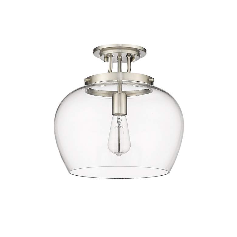 Image 7 Z-Lite Joliet 1 Light Semi Flush Mount in Brushed Nickel more views