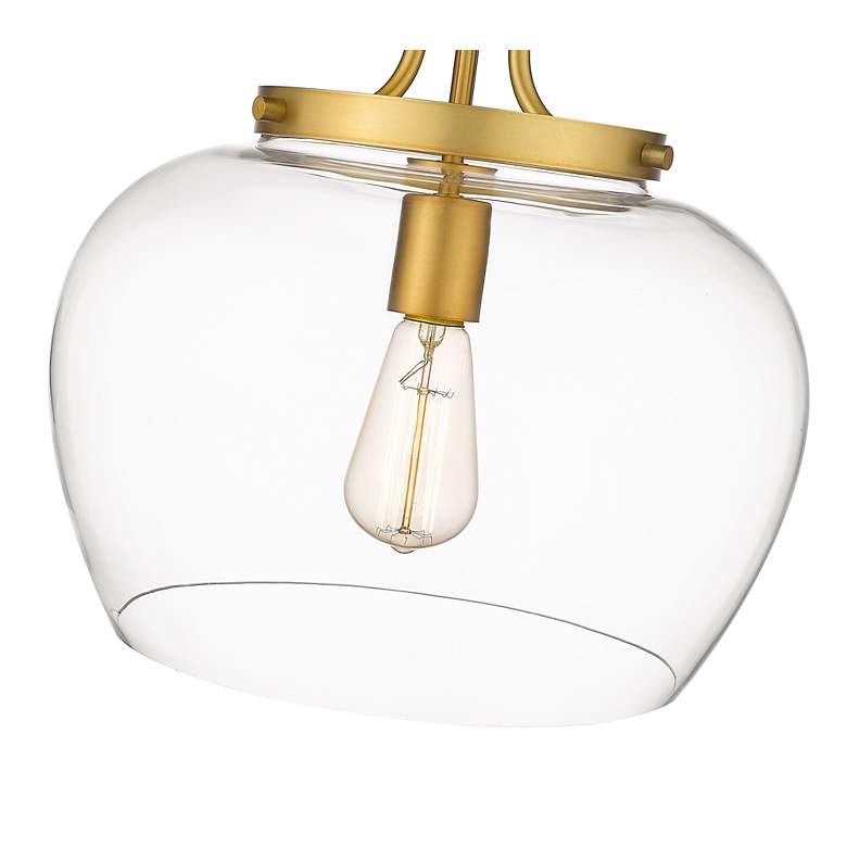 Image 7 Z-Lite Joliet 1 Light Semi Flush Mount in Olde Brass more views