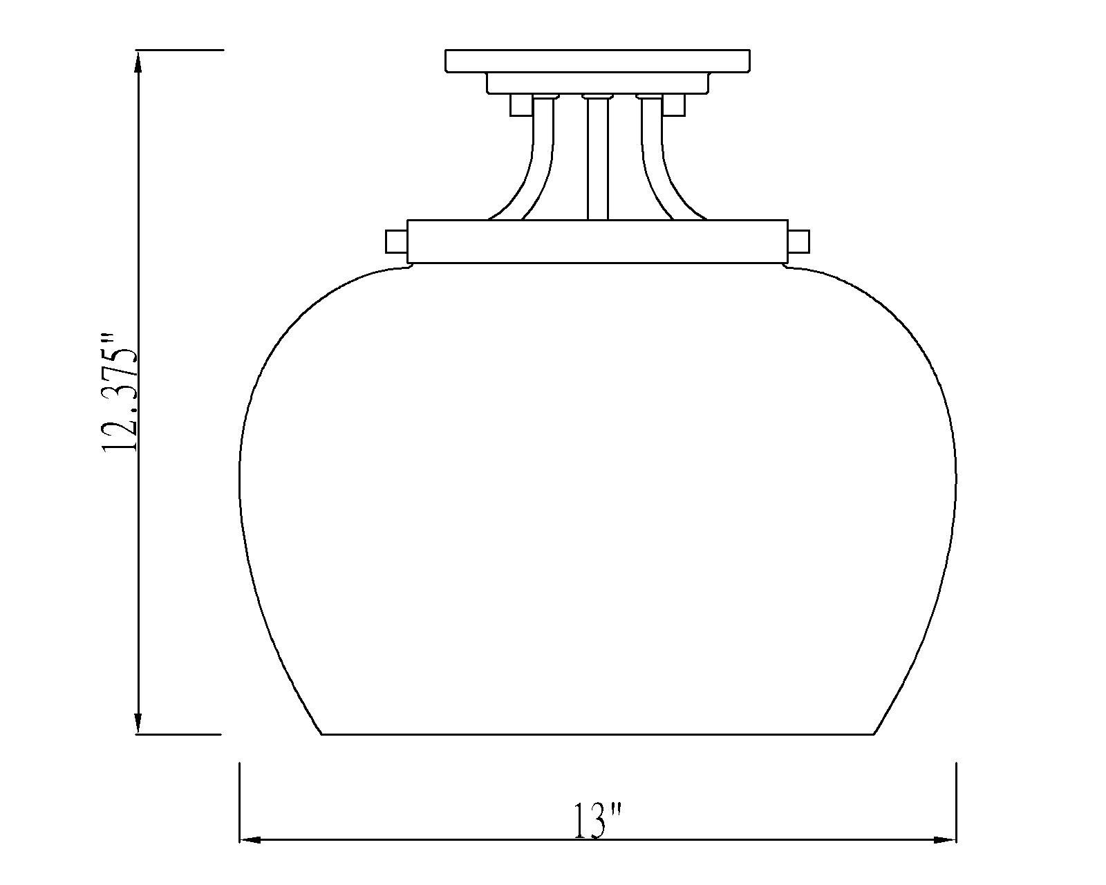 Z-Lite Joliet 13" Wide Matte Black Clear Glss Dome Ceiling Light