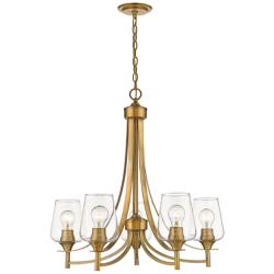 Z-Lite Joliet 25" Wide Olde Brass 5-Light Chandelier