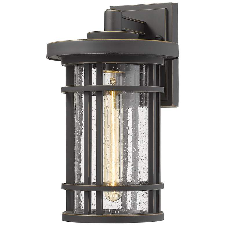 Image 1 Z-Lite Jordan 1 Light Outdoor Wall Sconce in Oil Rubbed Bronze