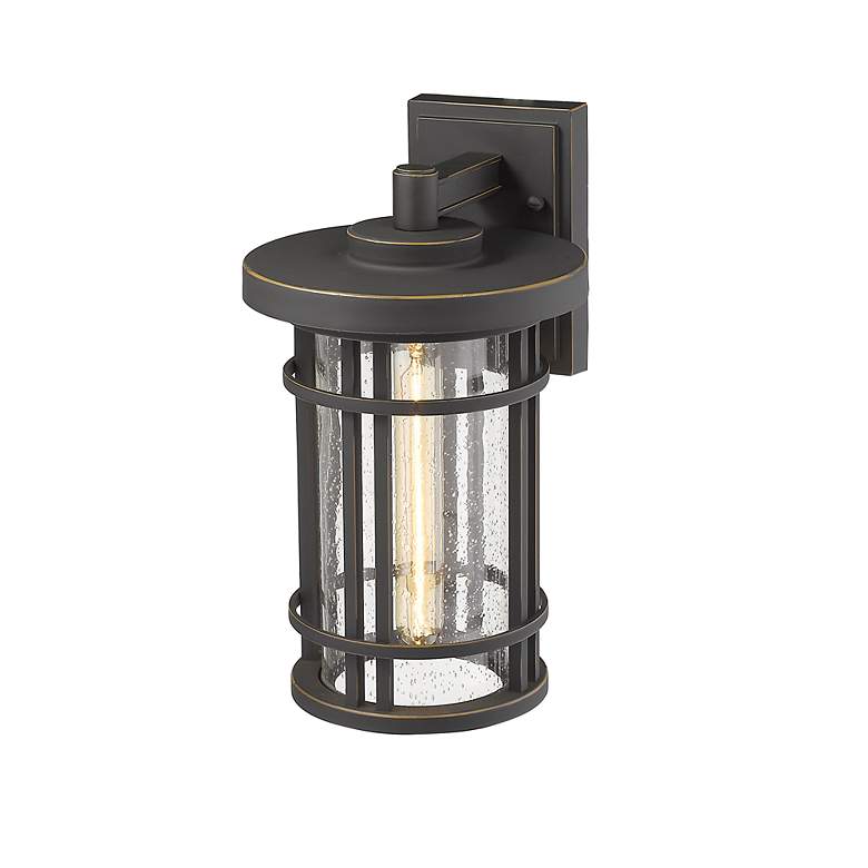Image 6 Z-Lite Jordan 1 Light Outdoor Wall Sconce in Oil Rubbed Bronze more views