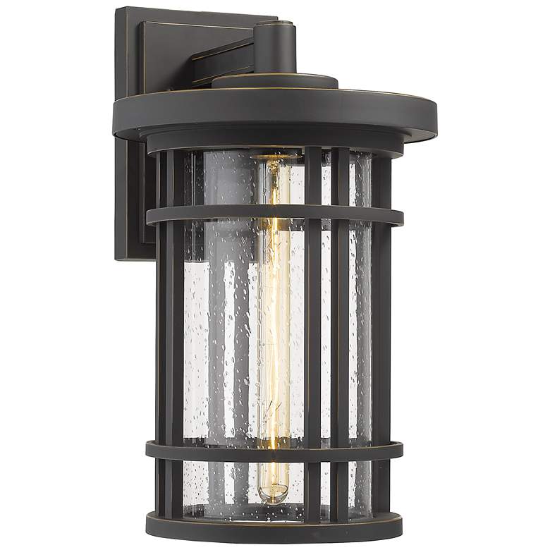 Image 1 Z-Lite Jordan 1 Light Outdoor Wall Sconce in Oil Rubbed Bronze