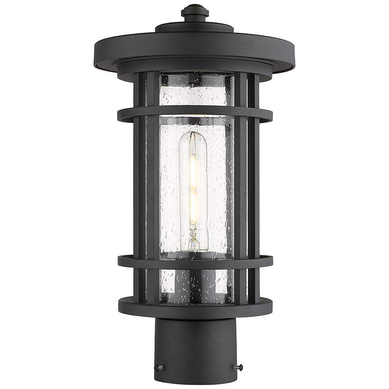 Image 1 Z-Lite Jordan 14 3/4" High Black Outdoor Post Light