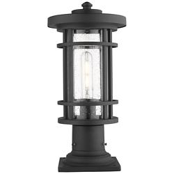 Z-Lite Jordan 16 3/4" High Black Outdoor Pier Mount Light