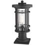 3_Z-Lite Jordan 16 3/4" High Black Outdoor Pier Mount Light more views