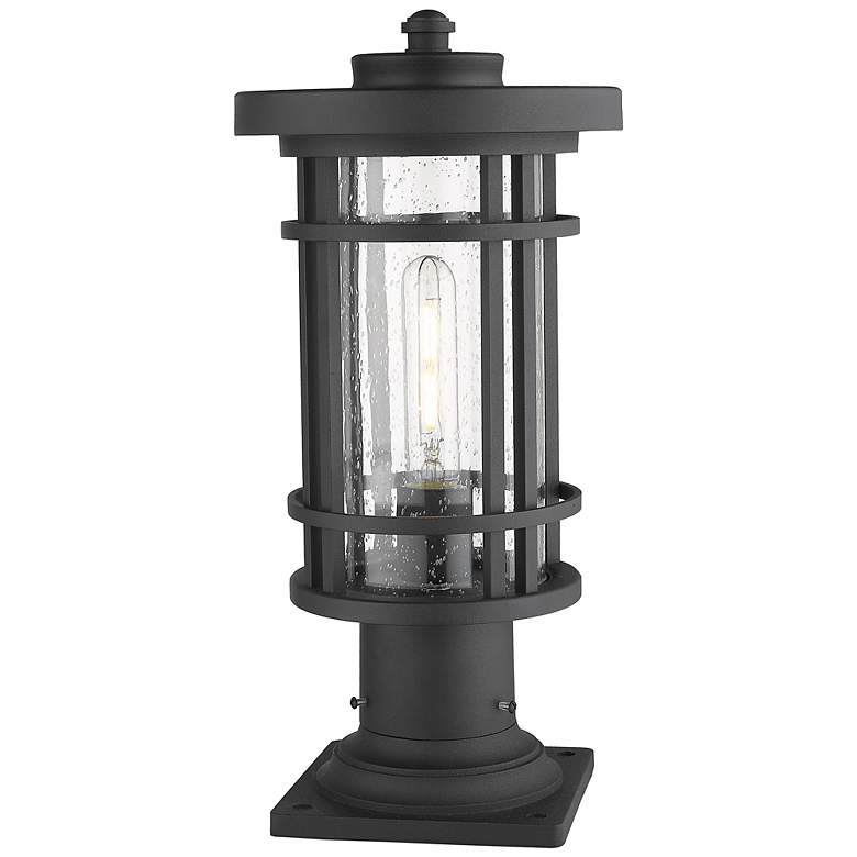 Image 4 Z-Lite Jordan 16 3/4" High Black Outdoor Pier Mount Light more views