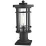 4_Z-Lite Jordan 16 3/4" High Black Outdoor Pier Mount Light more views