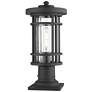 5_Z-Lite Jordan 16 3/4" High Black Outdoor Pier Mount Light more views