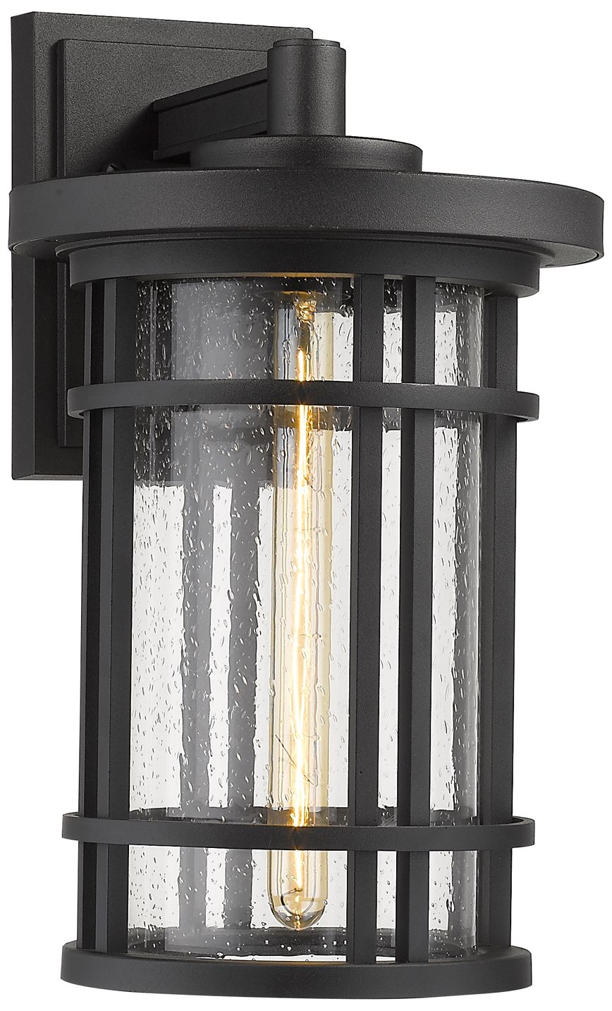 Z-Lite Jordan 16 3/4" High Black Outdoor Wall Light