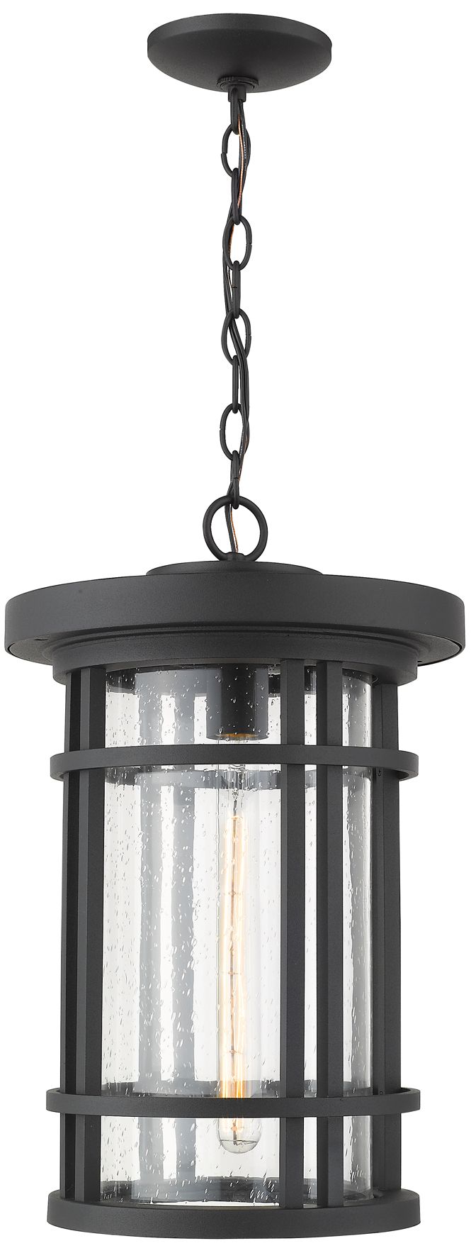 Z-Lite Jordan 18 3/4" High Black Outdoor Hanging Light