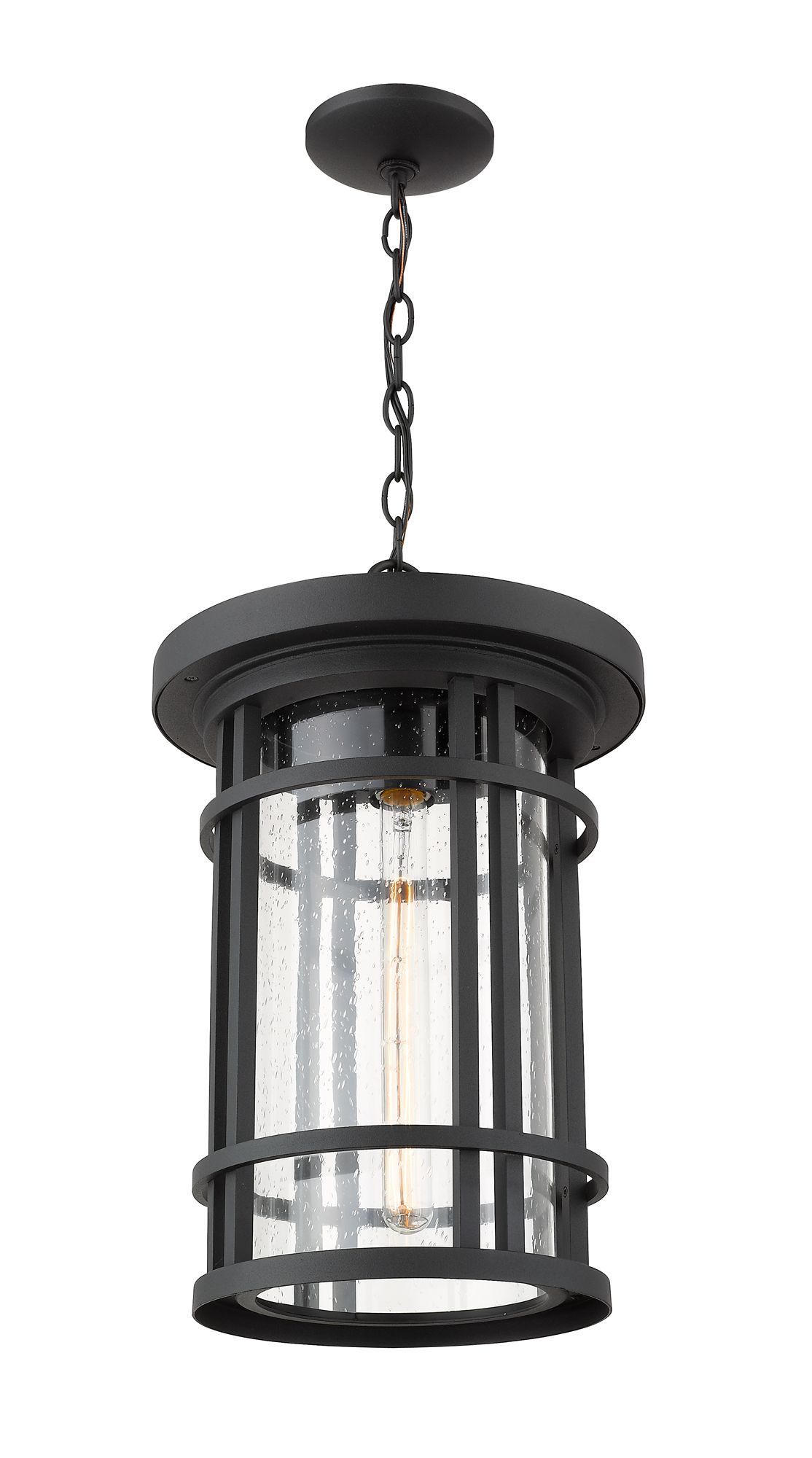 Image 3 Z-Lite Jordan 18 3/4" High Black Outdoor Hanging Light more views
