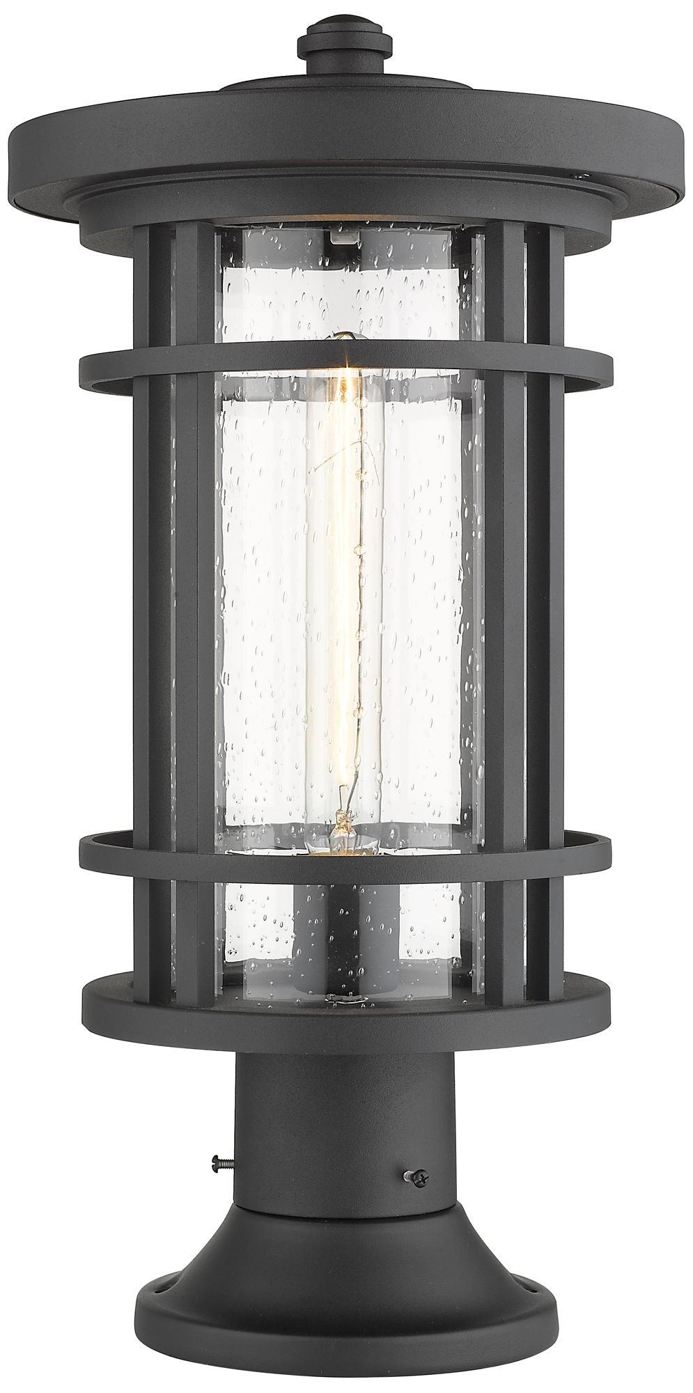 Z-Lite Jordan 19 3/4" High Black Outdoor Pier Mount Light