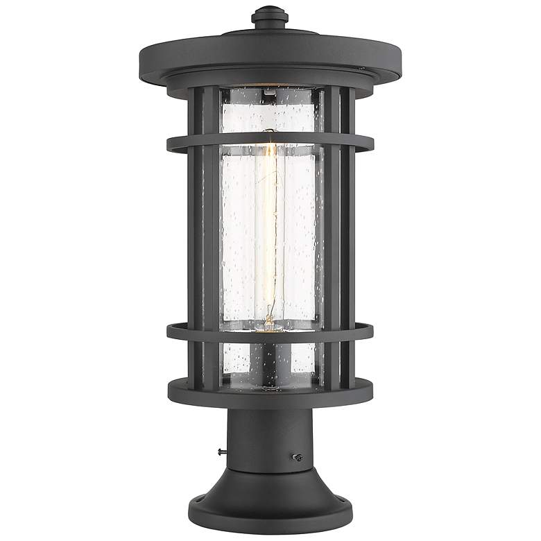 Image 2 Z-Lite Jordan 19 3/4" High Black Outdoor Pier Mount Light