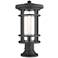 Z-Lite Jordan 19 3/4" High Black Outdoor Pier Mount Light