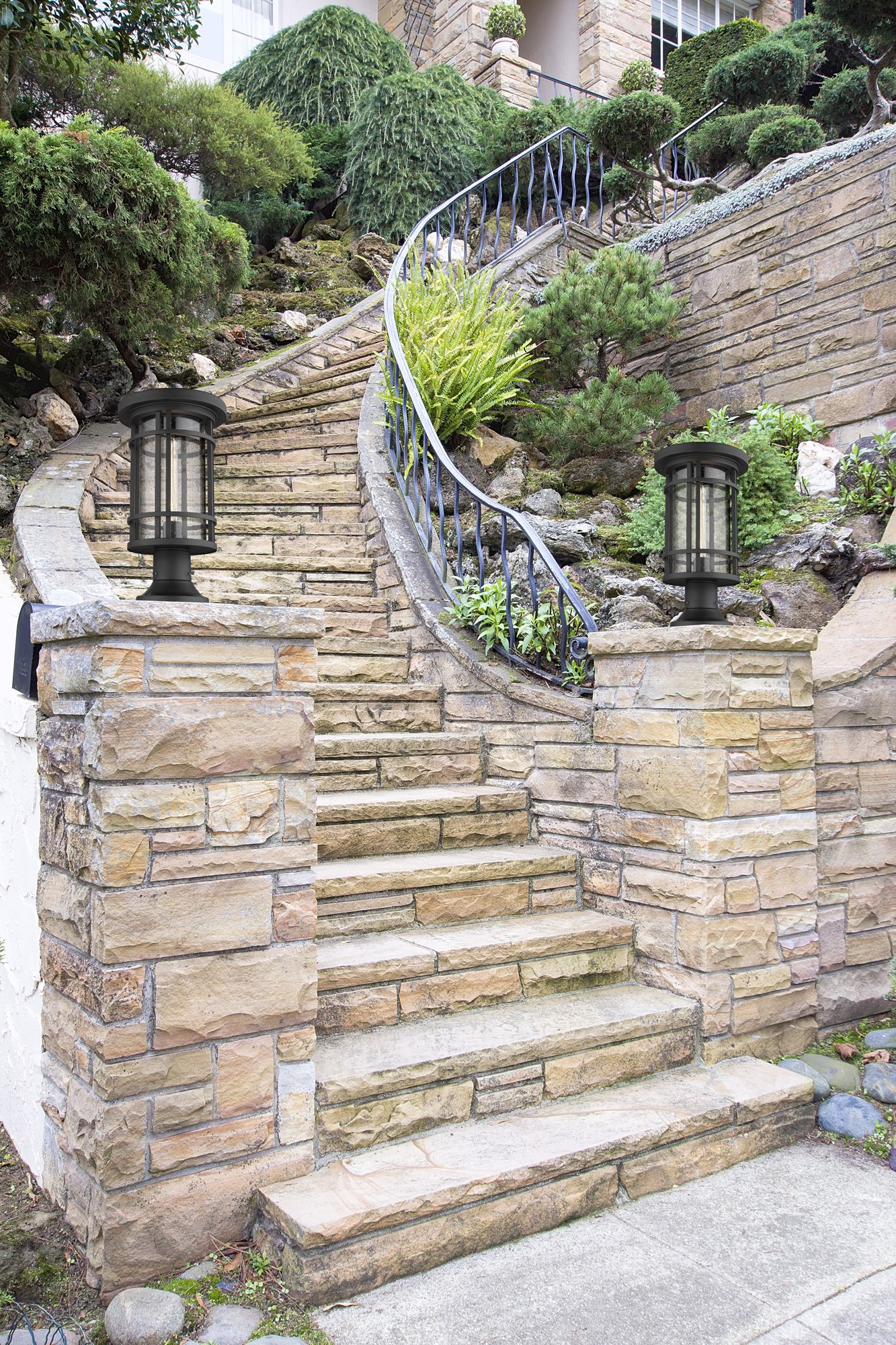 Image 3 Z-Lite Jordan 19 3/4" High Black Outdoor Pier Mount Light more views