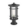 4_Z-Lite Jordan 19 3/4" High Black Outdoor Pier Mount Light more views
