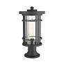 5_Z-Lite Jordan 19 3/4" High Black Outdoor Pier Mount Light more views