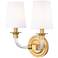 Z-Lite Katerina 13" High Rubbed Brass 2-Light Wall Sconce