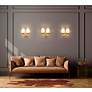 3_Z-Lite Katerina 13" High Rubbed Brass 2-Light Wall Sconce more views