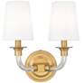 6_Z-Lite Katerina 13" High Rubbed Brass 2-Light Wall Sconce more views