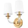 Z-Lite Katerina 13" High Rubbed Brass 2-Light Wall Sconce