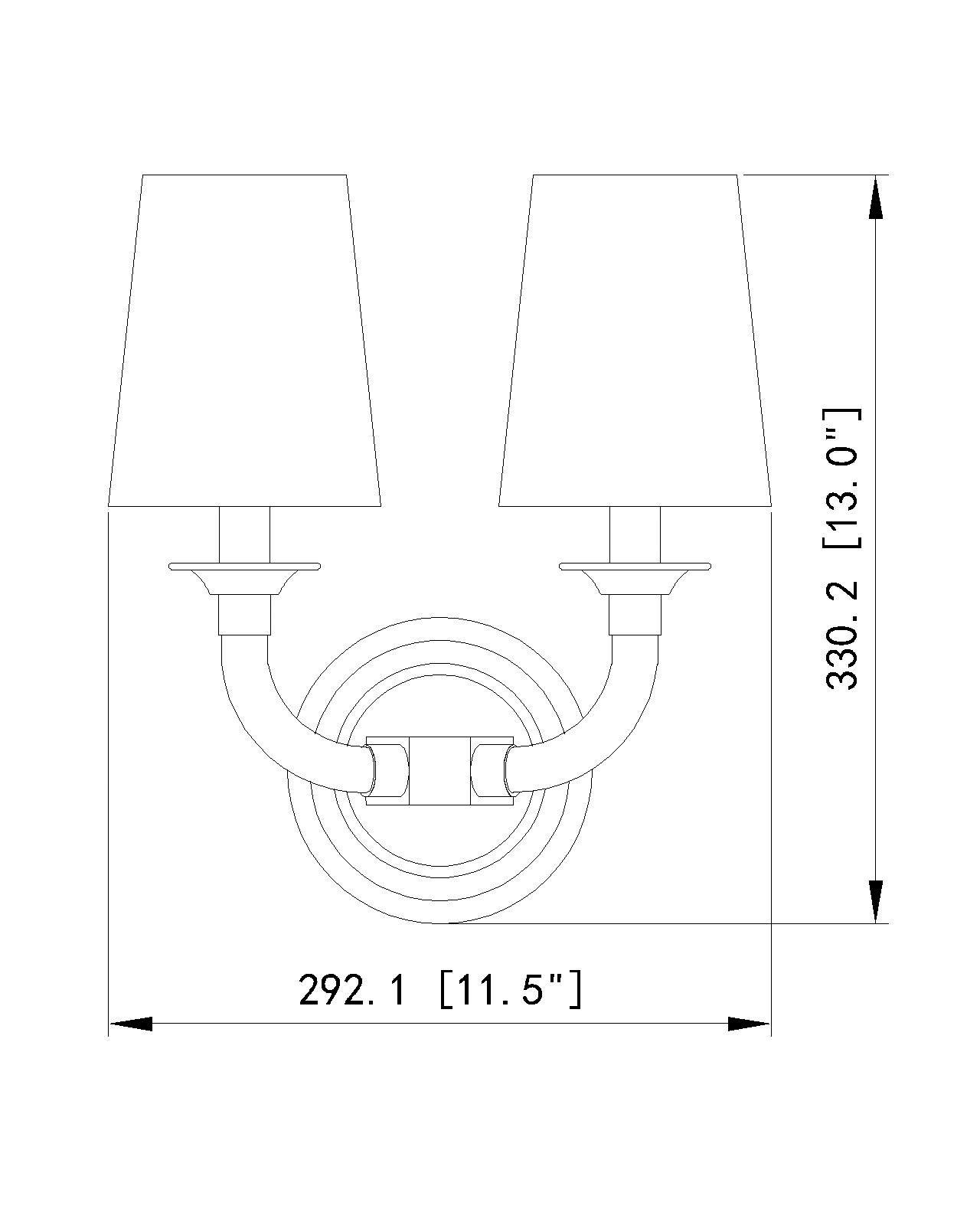 Z-Lite Katerina 13" High Rubbed Brass 2-Light Wall Sconce