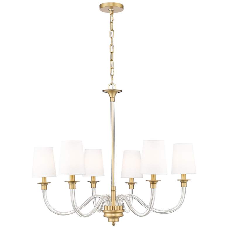 Image 1 Z-Lite Katerina 32" Wide Rubbed Brass 6-Light Chandelier