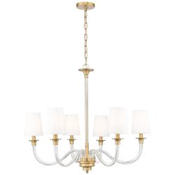 Z-Lite Katerina 32" Wide Rubbed Brass 6-Light Chandelier
