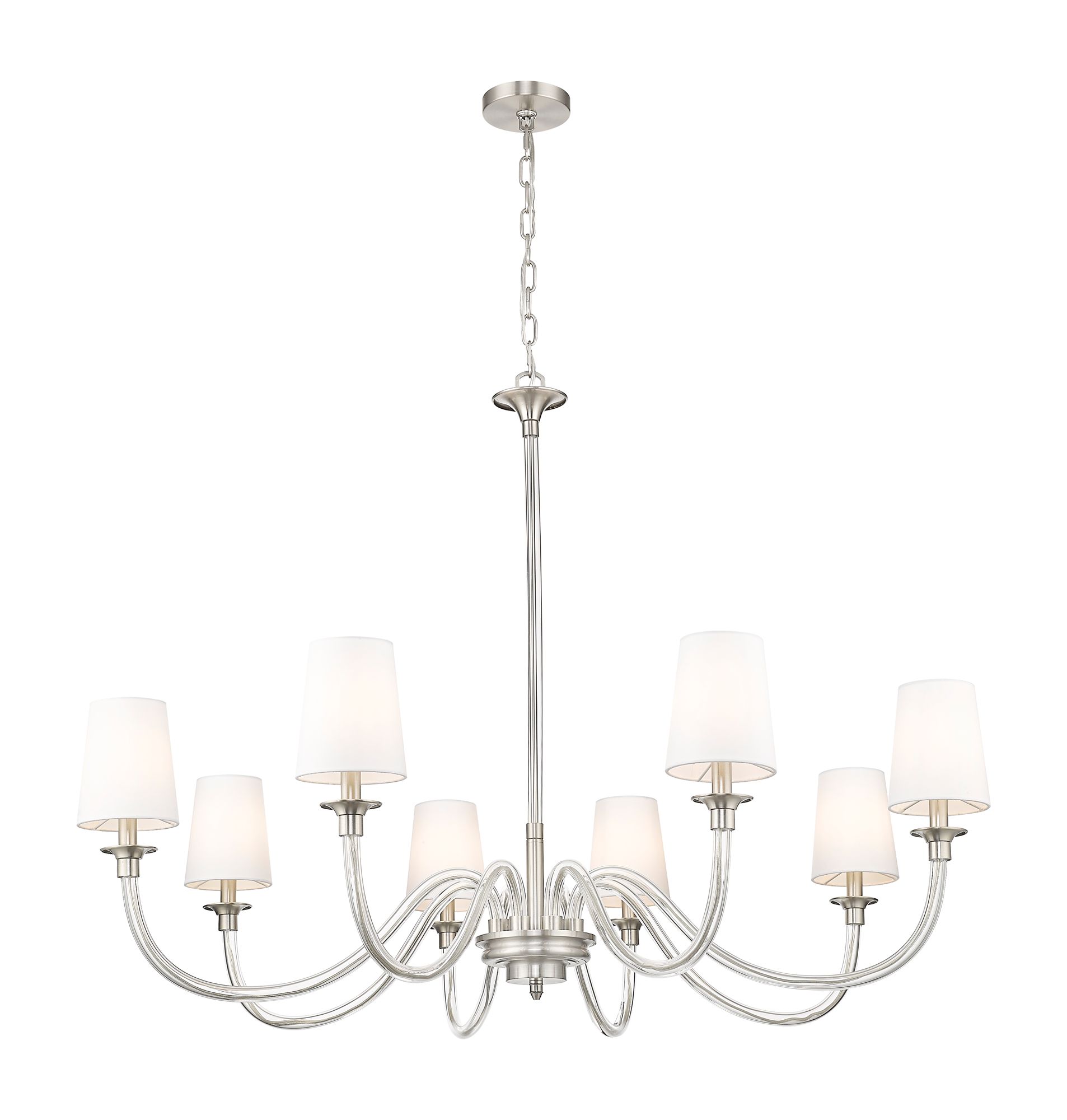 Thumbnail2 of Z-Lite Katerina 46" Wide Brushed Nickel 8-Light Chandelier more views