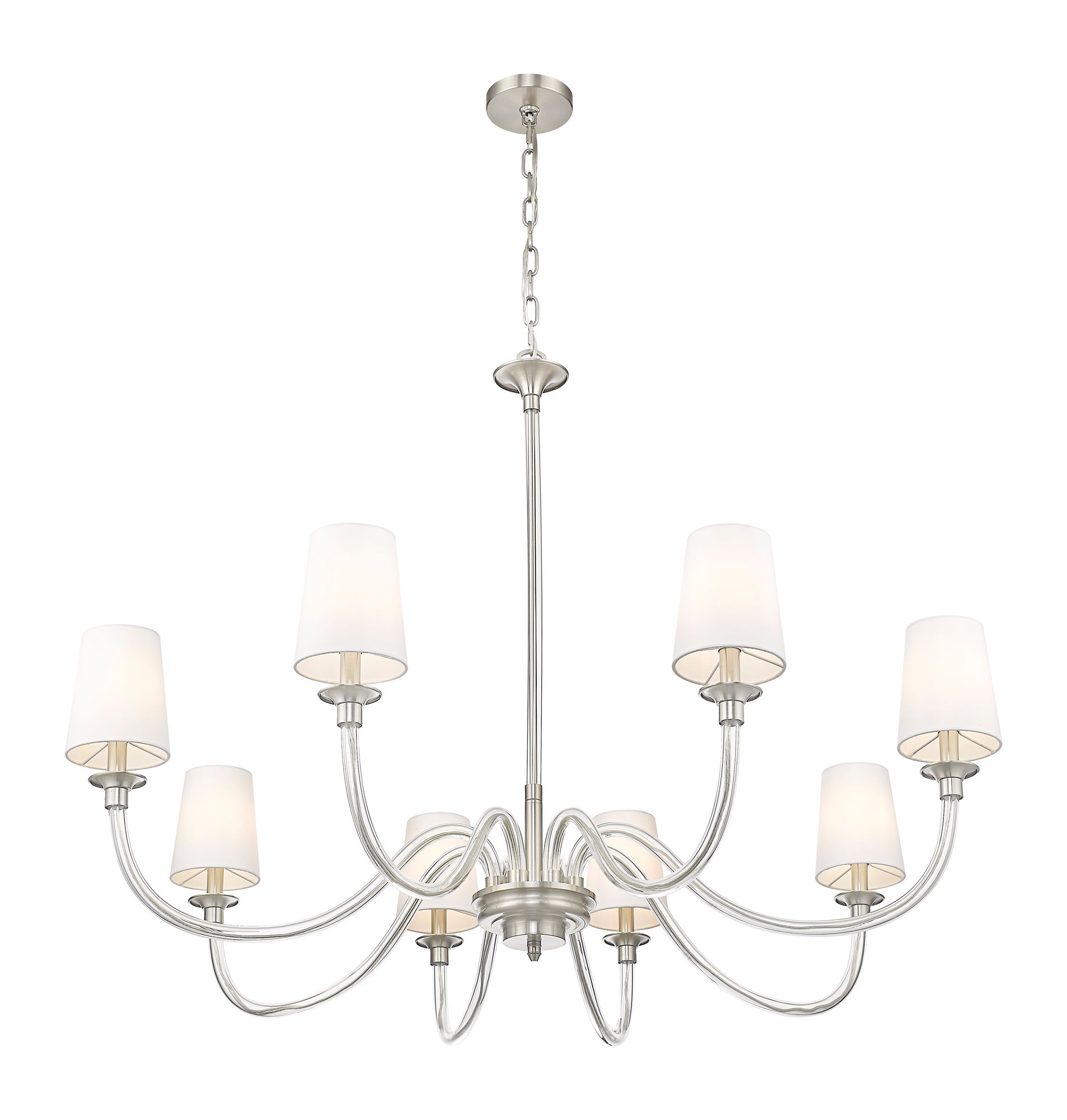 Thumbnail3 of Z-Lite Katerina 46" Wide Brushed Nickel 8-Light Chandelier more views