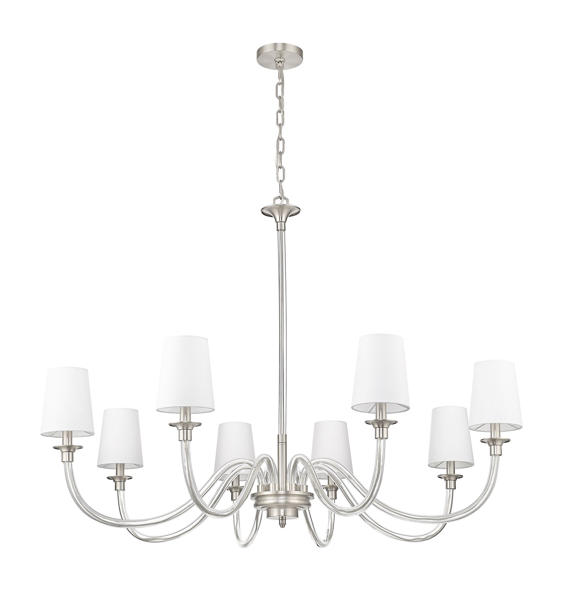 Z-Lite Katerina 46" Wide Brushed Nickel 8-Light Chandelier